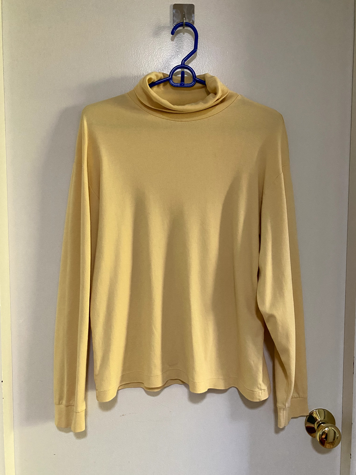 Vintage Butter Yellow Eddie Bauer Turtle Neck Large W… - Gem