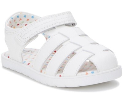 Wonder Nation Baby Girl Fisherman Sandals Size 11 White