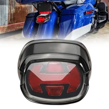 Smoke Lens LED Brake Tail Light License Running Lamp For Sportster Dyna Softail