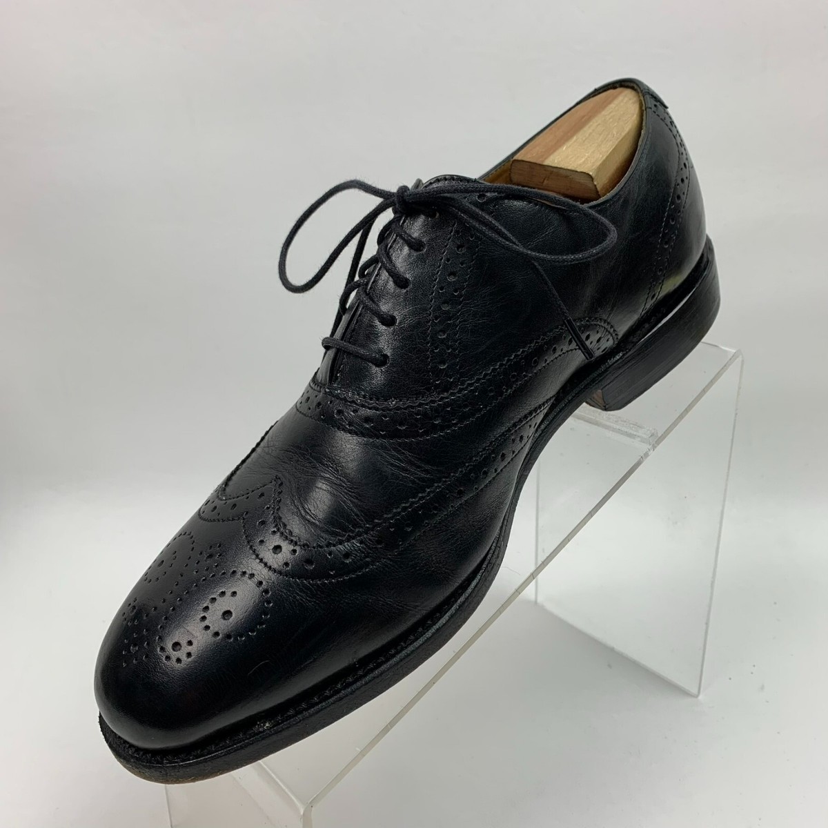 Florsheim Imperial Oxford Black Leather Wingtip Brogue Lace  display picture 2