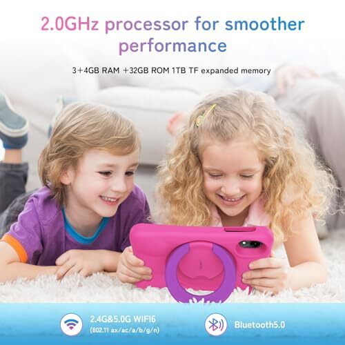 Tablet G1 Tab Mini Niños, Tablet Android 14 8 Pulgadas para Niños, 7G+32GB Rosa Caramelo - Imagen 7 de 7