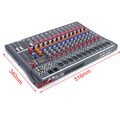 8/12/16 Channel USB Bluetooth Live Studio Audio Mixer Mixing Console Sound Pro