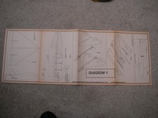 Model aeromodel Plans of the Shadow 1 a model delta o rozpiętości skrzydeł 15"