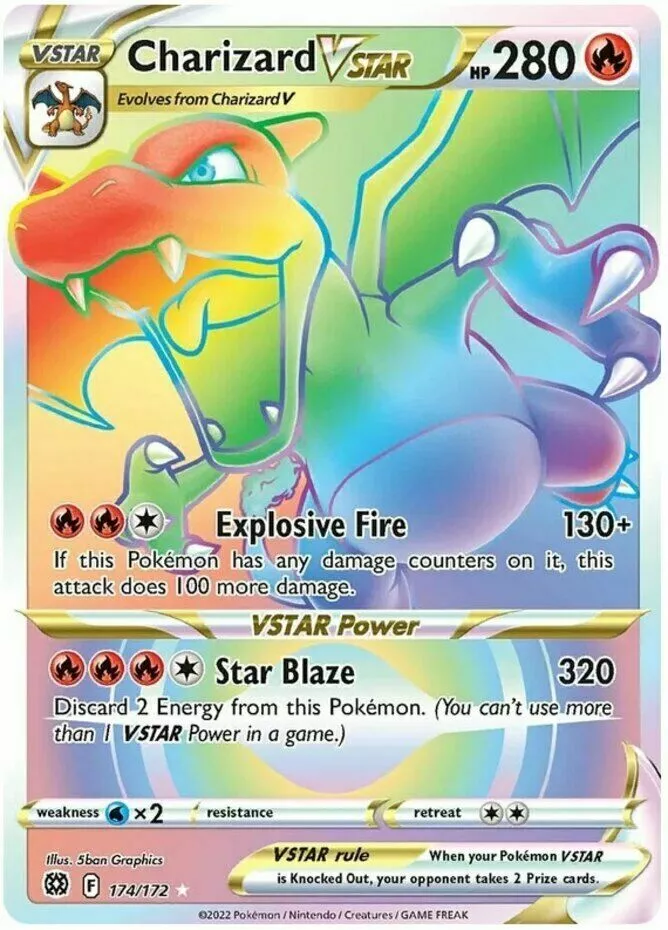 Spanish Pokemon Cards Vstar Vmax  Pokemon Letters Spanish Rainbow