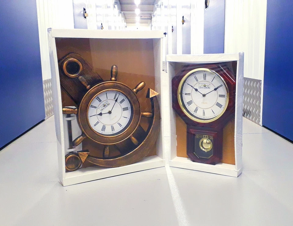 2 Antique Wall Clocks with Bell, 4 Westminster Chimes, Pendulum 53x37cm+ 40x28cm - Image 4 of 4