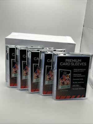 Ultra Pro PREMIUM Soft Penny Sleeves 5 Packs of 100 for Standard Cards 500 total