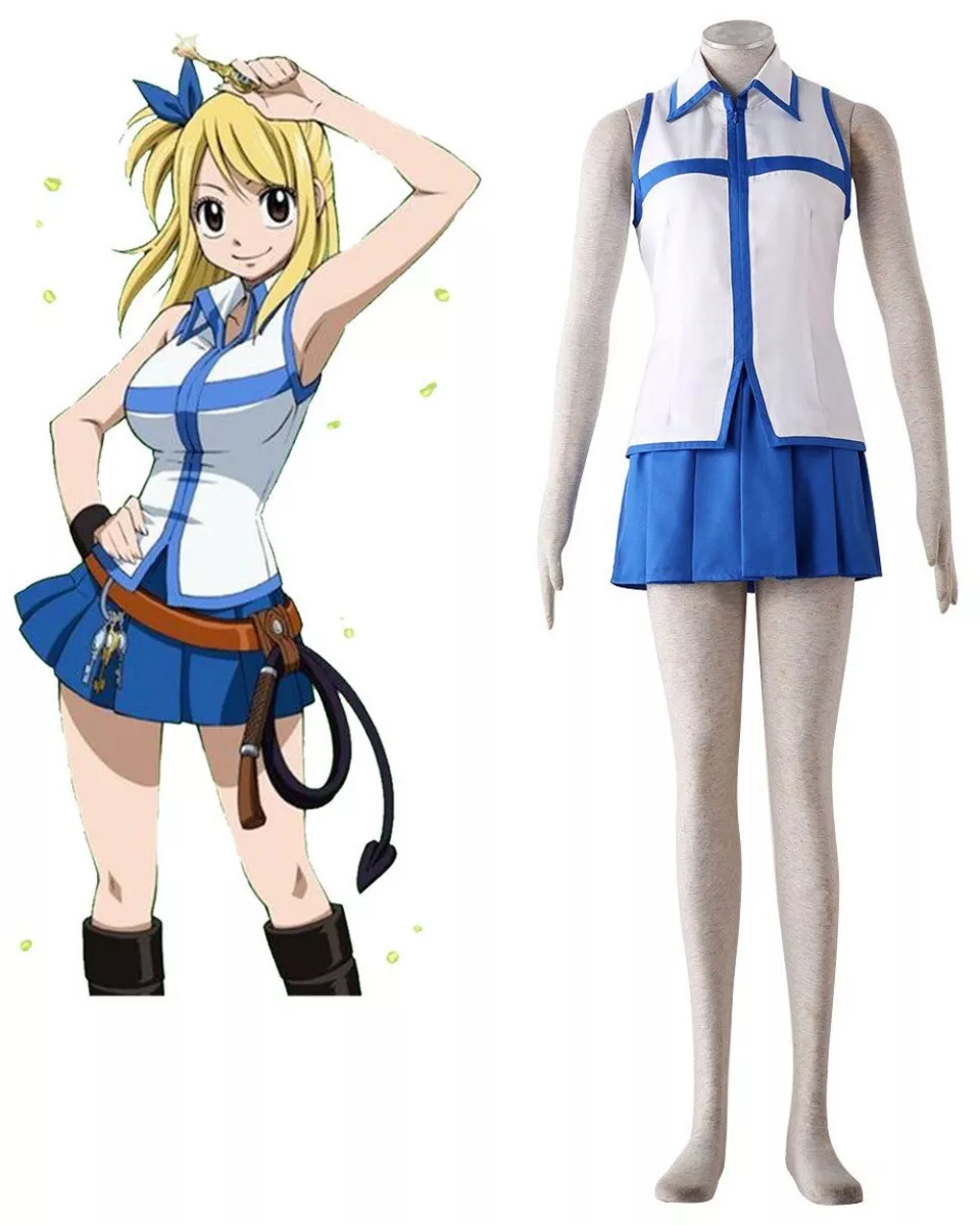 Anime Fairy Tail Lucy Heartfilia Cosplay Costume Girls Christmas Uniform  Dress