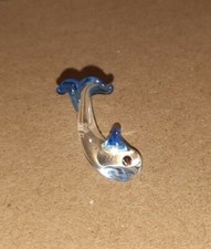 Vintage Miniature Glass Whale Figurine