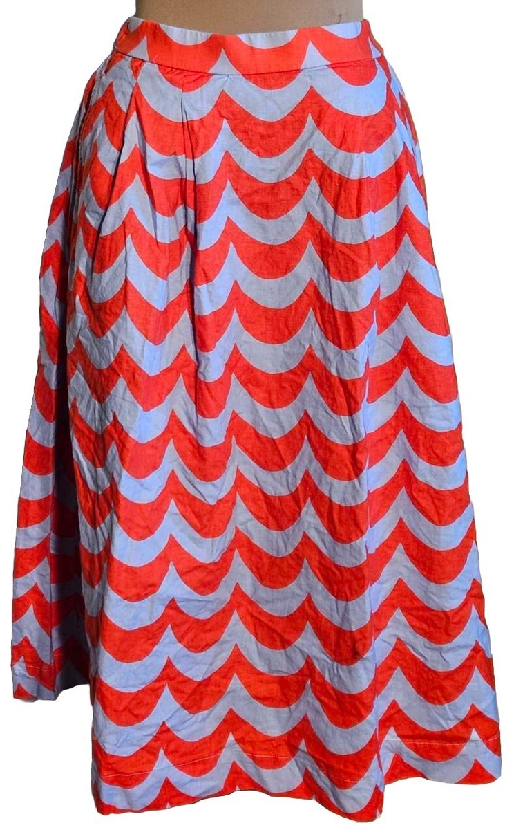 marimekko Ａライン スカート Marimekko / Uniqlo Womens Size XS A-Line Blue / Orange