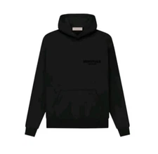 Fear of God Essentials Pullover Hoodie Stretch Limo Black Brand New Size Medium