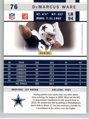 Probowl Effortles 2011 Pro Bowl 2011 Score Football #76 DeMarcus - Main Image