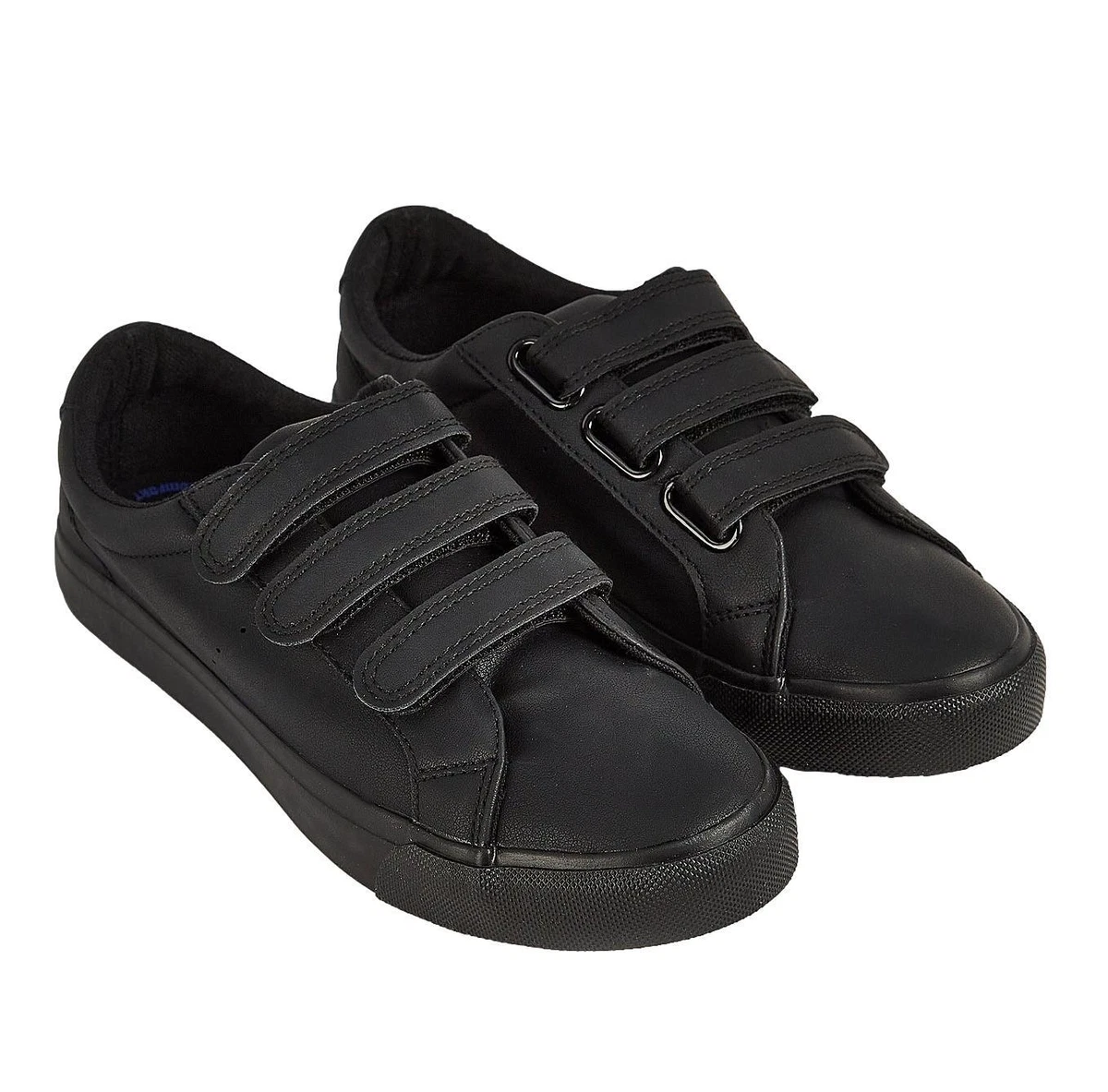 Black trainers with velcro straps 2025