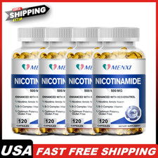 NAD Supplement for Anti-Aging, Energy, 500MG Nicotinamide  Resveratrol, Non-GMO