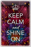 Blechschild Spruch 20X30 Cm Keep Calm And Shine On Metall Deko Schild Tin Sign