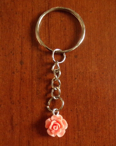 Pendentif Argenté Fleur Rose Blanche - Diamètre 10 Mm - Neuf Sans Emballage - Bijou Fantaisie