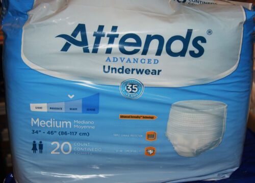 Attends Advanced Underwear, MEDIUM, Heavy Absorbency - Pack of 20 - Picture 1 of 2