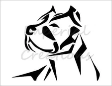 PIT BULL Dog Breed Face Bully 8.5 x 11 Stencil Plastic Sheet NEW S123