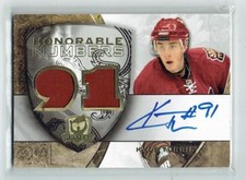 08-09 UD Upper Deck The Cup Honorable Numbers  Kyle Turris  /91  Patches  Auto