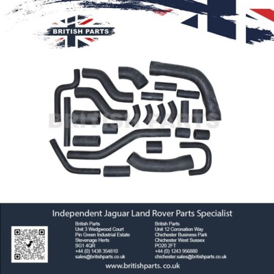 British Parts Jaguar E Type Series 3 5.3 V12 Coolant Hose Kit HK9