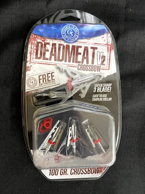 G5 Deadmeat V2 100 Grain 3 Blade Crossbow Expandable 3 Pack BRAND NEW