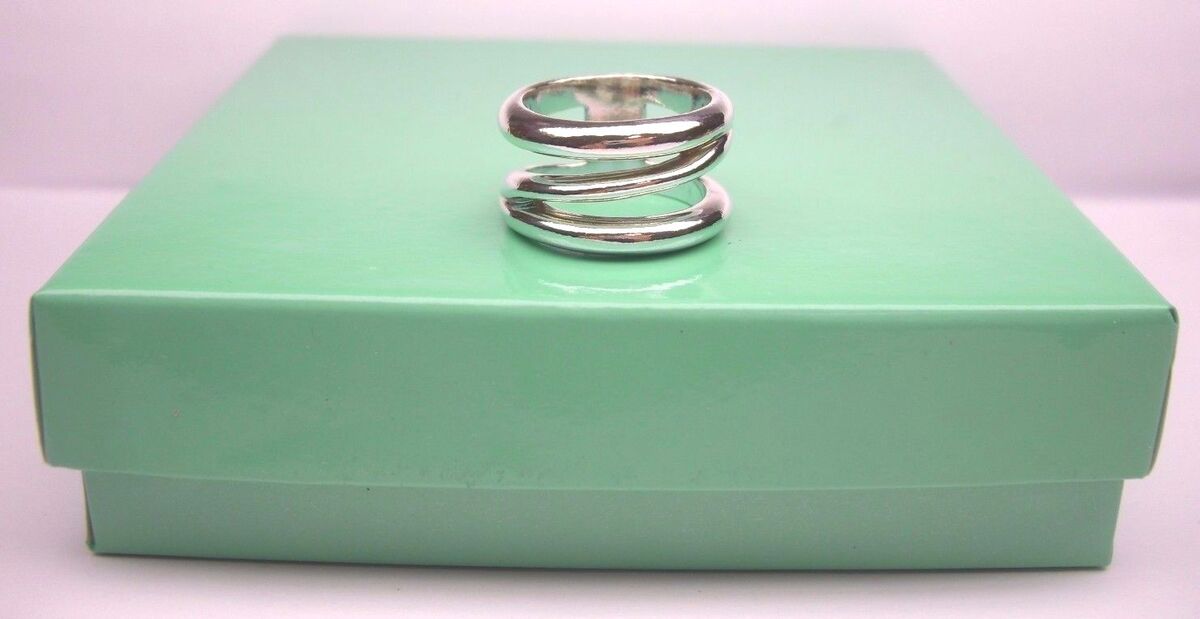 RETIRED TIFFANY & CO STERLING SILVER 925 WIDE ZIG ZAG BAND RETIRED TIFFANY & CO STERLING SILVER 925 WIDE ZIG ZAG BAND