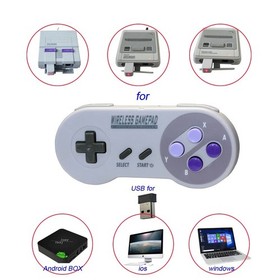 SNES Wireless Controller 2.4GHZ For SNES NES Classic MINI PC Raspberry Pi USB