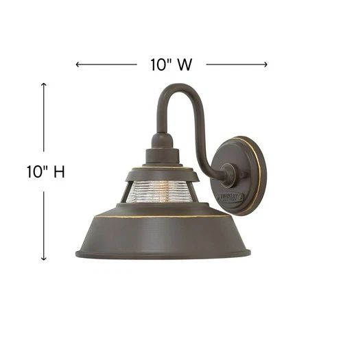 Hinkley Lighting 1194 Troyer 1 Light 10"H Outdoor Wall Sconce - Aged Zinc - Picture 3 of 7