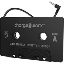 ChargeWorx Car Cassette Adapter - 3.5mm Universal AUX Audio Tape Deck Cord