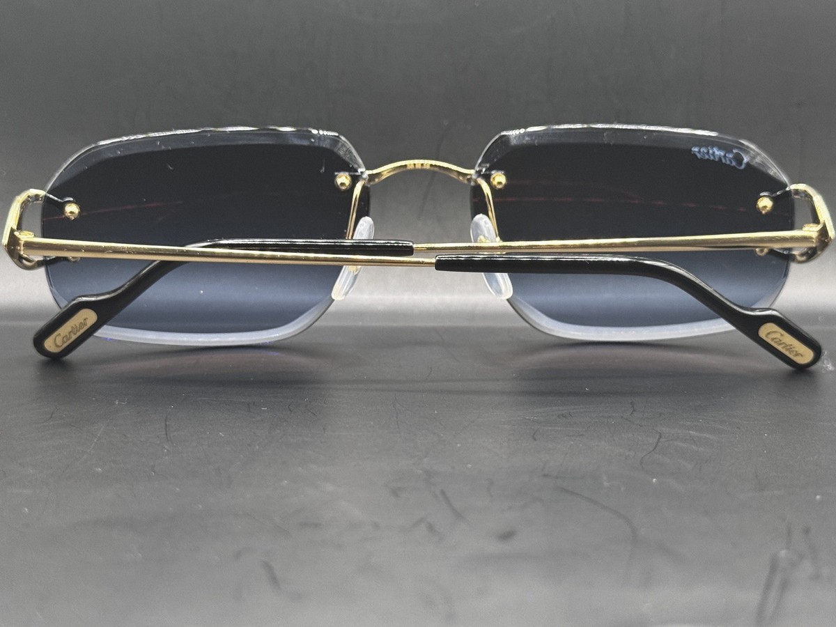 Cartier　VINTAGE Cartier CT0468S 001 Gold Sunglasses C Decor New Authentic | eBay