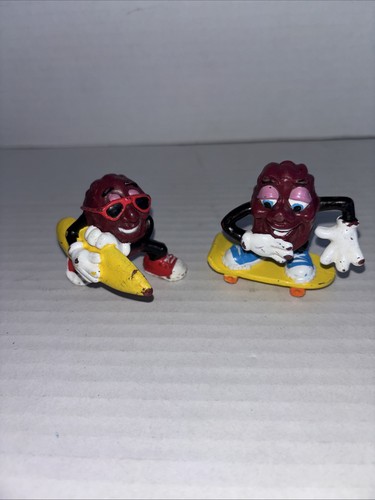 California Raisins 1988 Vintage PVC Figuren Beach Rosin Set, Surfer Skater