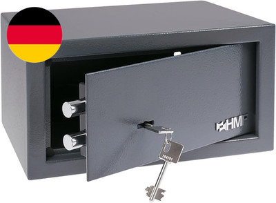 HMF 49217-11 Safe Tresor Mit Schlüssel, Möbeltresor | 31 X 17 X 25 Cm | Anthrazi