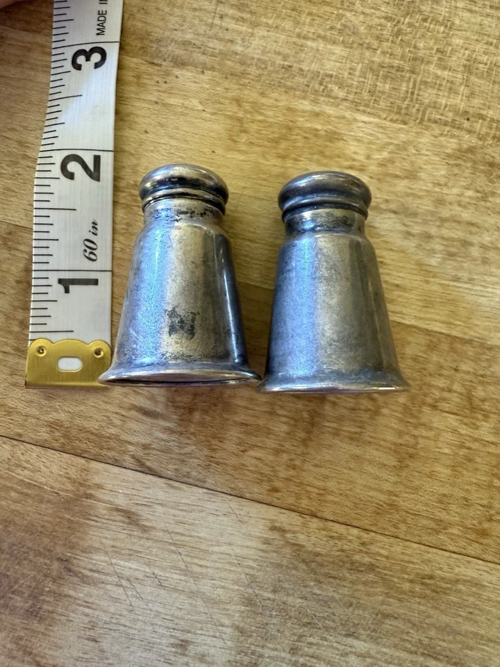 Juego de saleros y pimenteros vintage Watson Co. de plata esterlina .925 años 20-40 Foto 3 de 4