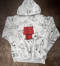 Adult Unisex Peanuts Snoopy Pullover Hoodie Small
