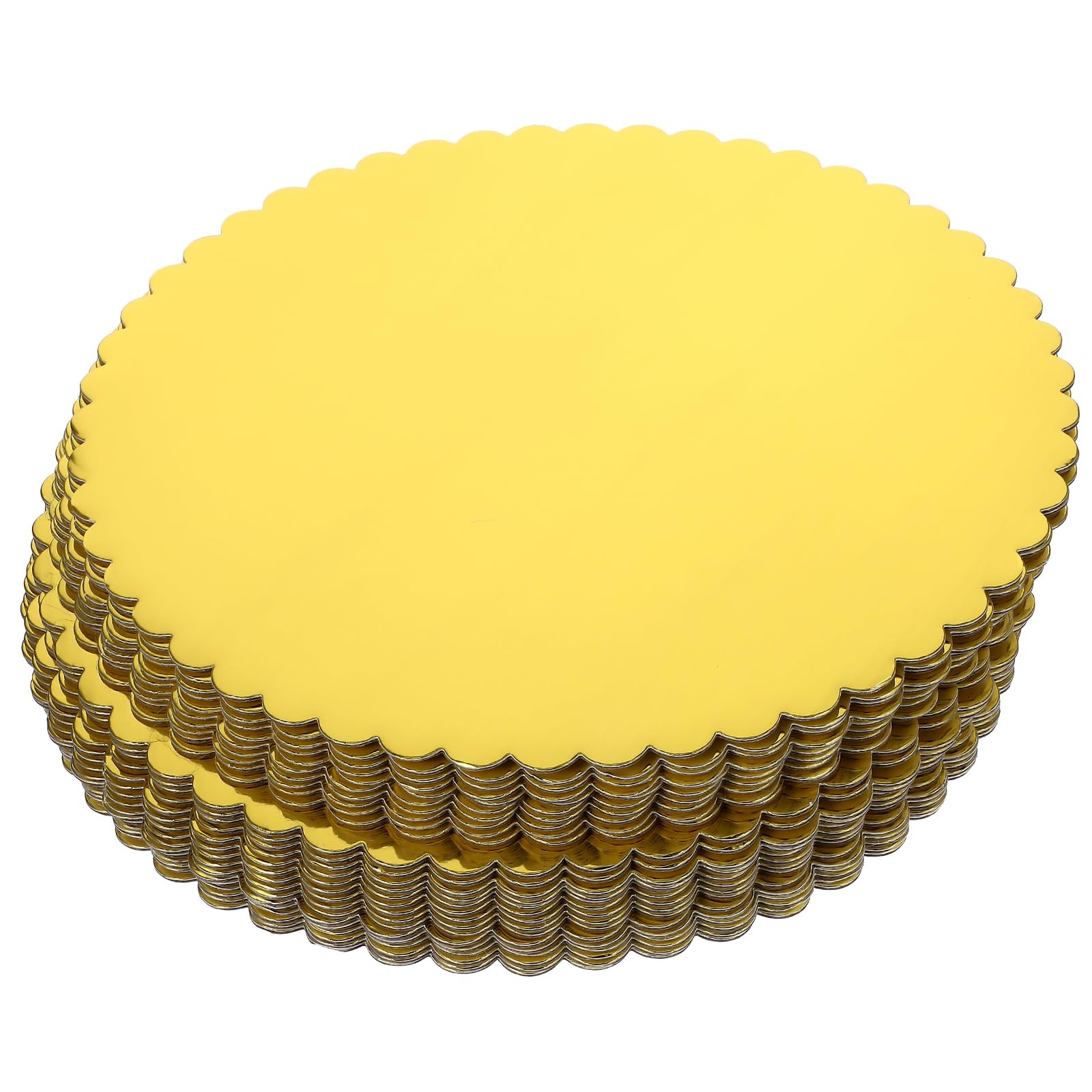 DIVINA VITAE 50Pack Cake Boards 12 Inch Round Shiny Gold 50Pack,
