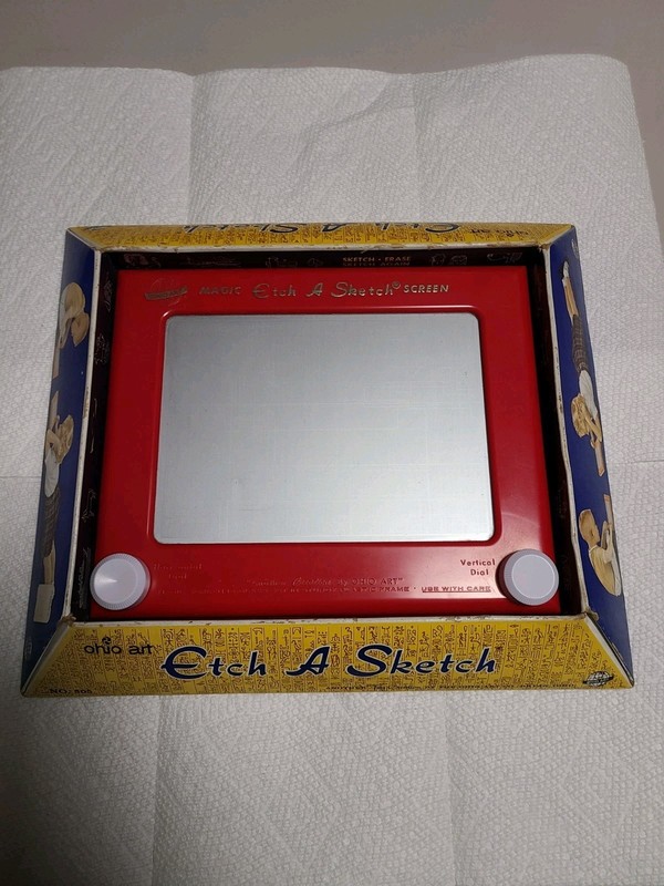Vintage 1973 Ohio Art 505 Magic Etch A Sketch! With Original Box! Works!!