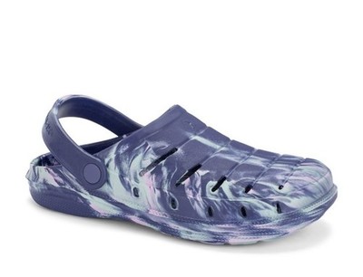 RUGGED SHARK Women Size 6 EVA Clog Strap Shoes Floatable Washable   Blue Swirl