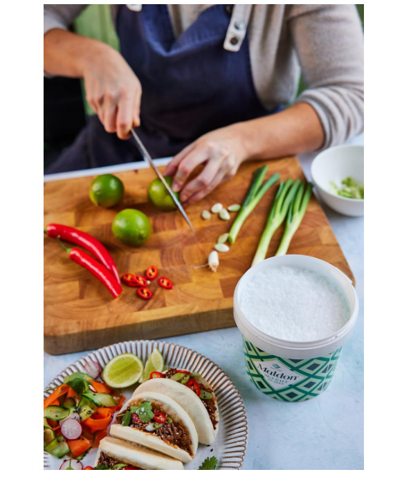 Maldon Salt, Sea Salt Flakes, 20 Oz (570 G), Resealable Tub, Kosher, Natural, Ha