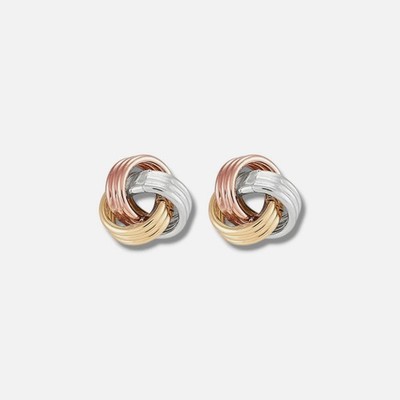 Saks Fifth Avenue Collection Damen 14K Tri Gold Love Knot Ohrstecker