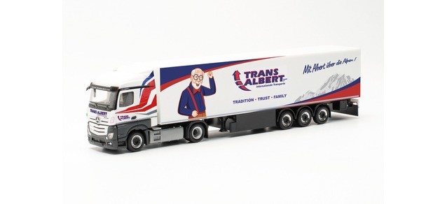 Herpa 314992 - 1/87 MB Actros Streamspace 2.5 Refrigerated Trailer ""Transalbert""