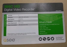 Q See Digital Video Recorder BNC HD 1080L Model QTH41  Res.1080l  4 Channels 
