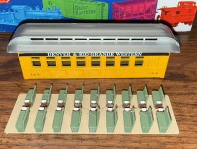 HO 34' Overton Coach Interior 3D Print In Color Fits Roundhouse Kits Green Seats