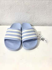Adidas Adilette Aqua Blue White Slides Sandals Women's Size 6 IE8919