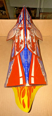 Vintage Whoosh N Pop Rocket Glider Cardboard Toy Sci-Fi Dragon 1950s