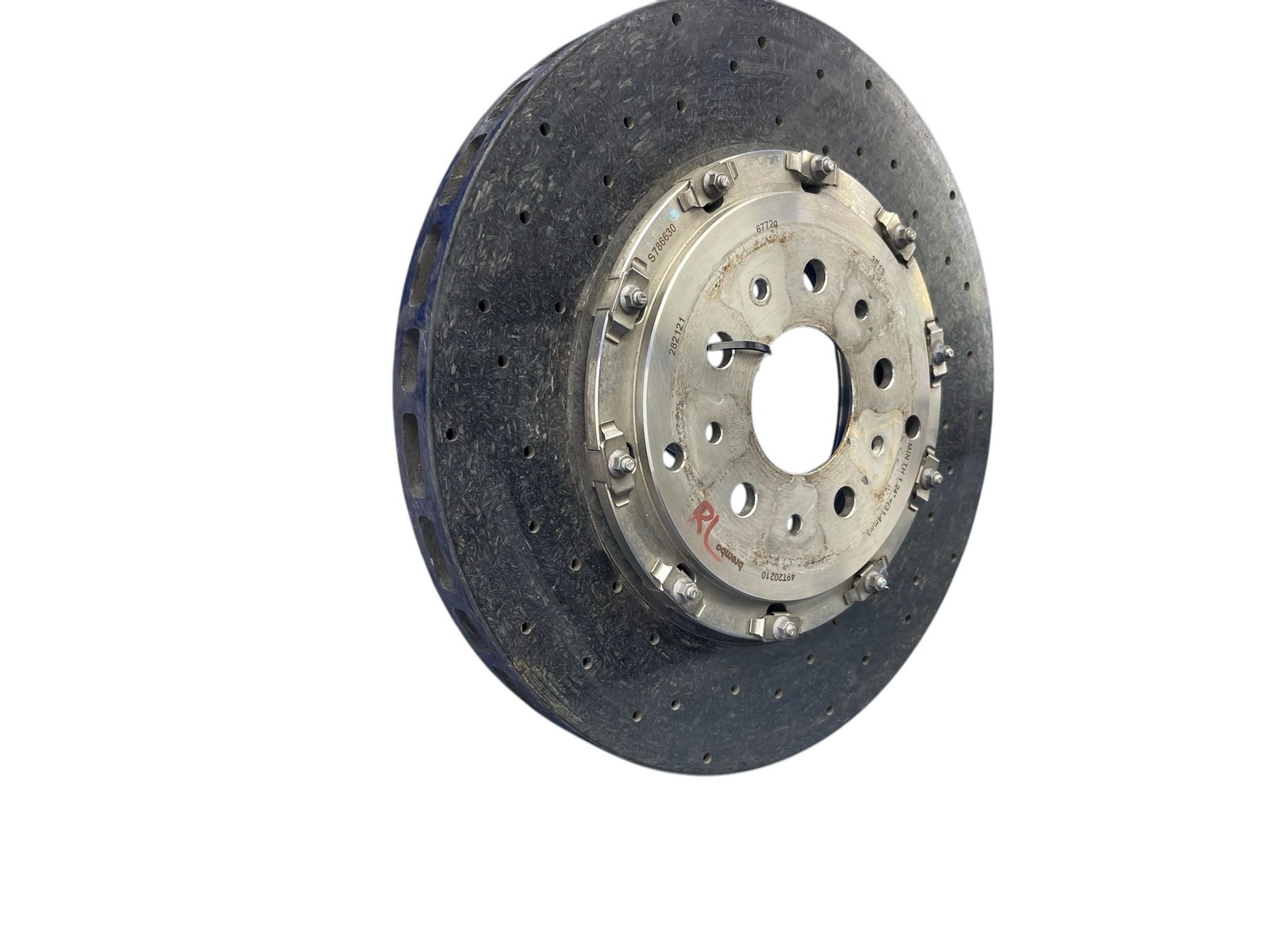 2008-2014 FERRARI CALIFORNIA RWD 4.3L REAR LEFT BREMBO DRILLED BRAKE DISC ROTOR