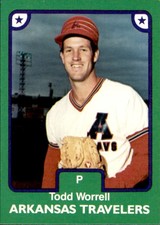 1984 Arkansas Travelers TCMA #6 Todd Worrell Arcadia California CA Baseball Card
