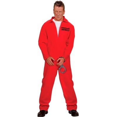Gefangenen Kostüm Set Herren, Häftling Overall mit Handschellen, Karneval un...