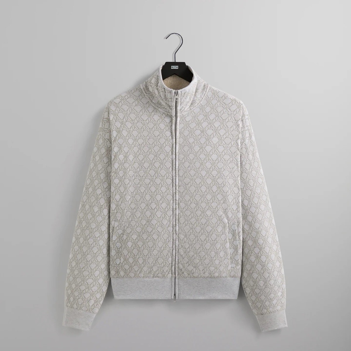 Kith Bonded フリース Wyona フルジップ Sandy Grey 送料込み Kith Bonded Fleece Wyona Full Zip - Light Heather Grey | eBay