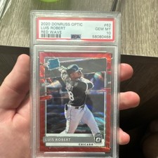 Panini 2020 Donruss Optic Rated Rookies Luis Robert #62 Red Wave PSA 10 RC