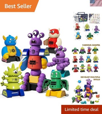 Magnet Robot Toy for Kids 3-5  Old - Monster Magnet Toys Stacking Transform T...