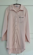 House Of CB London Women's Pink Satin Sleep Shirt Size XS / S Coquette L/S
